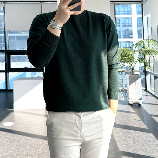 룩플레인 부드러운 워셔블 비스코스 헤라시 라운드 니트 20color