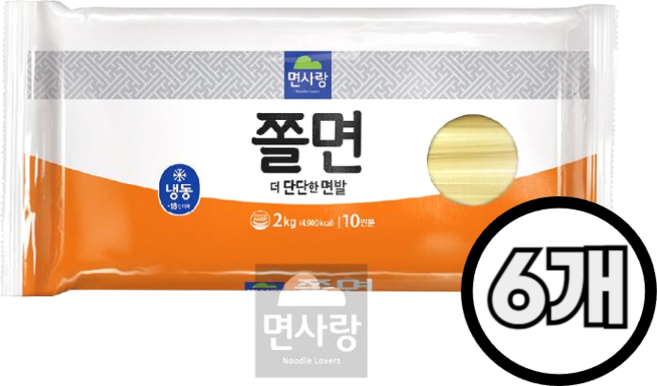 면사랑 쫄면, 6개, 2kg