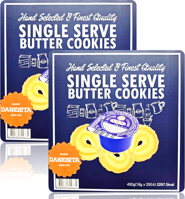 다네시타 댄케이크 버터쿠키 싱글서브, 450g, 2개