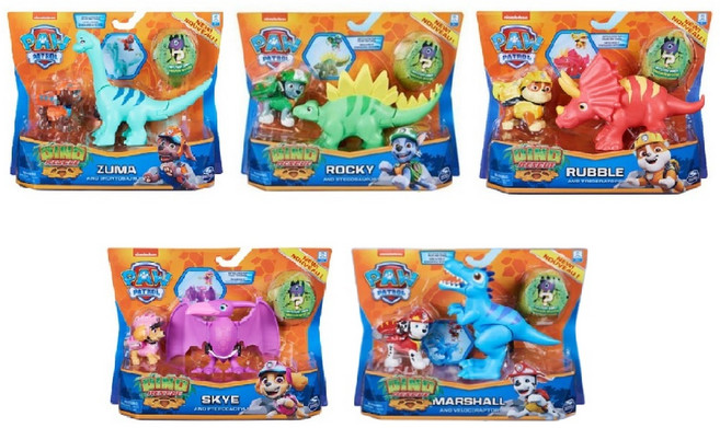 퍼피구조대 다이노 시리즈 5종 세트 주마 록키 러블 스카이 마셜, 1개, 단품