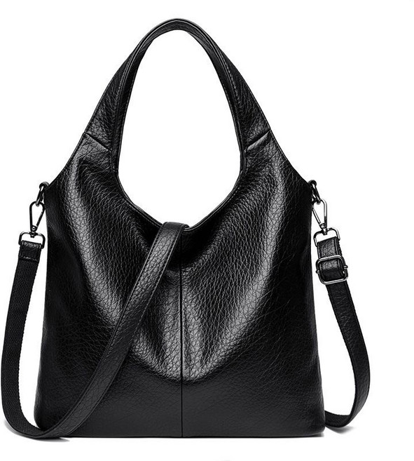 여성 가죽 숄더백 크로스백 핸드백 대용량 심플 데일리 수납 가방 호보백 사계절 여자