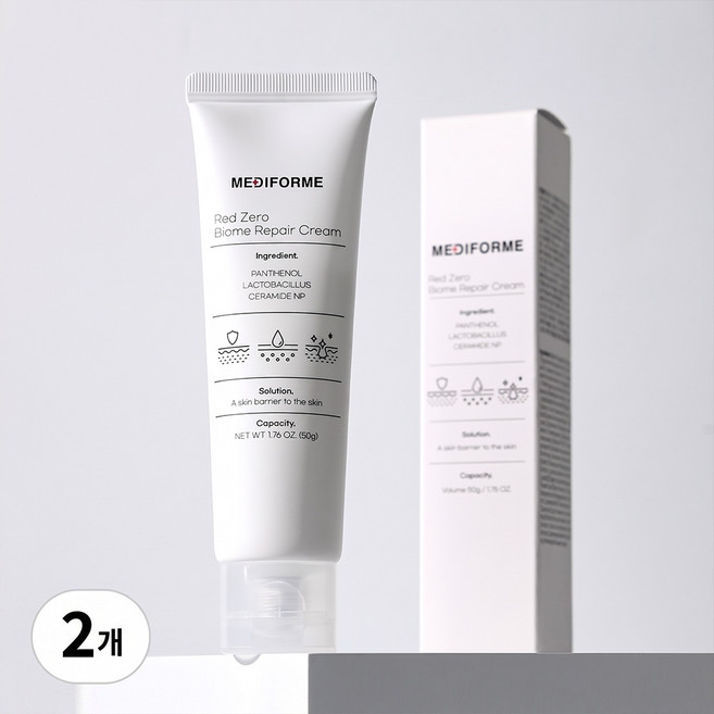 4위 - 메디폴미 레드 제로 바이옴 리페어 크림, 2개, 50g