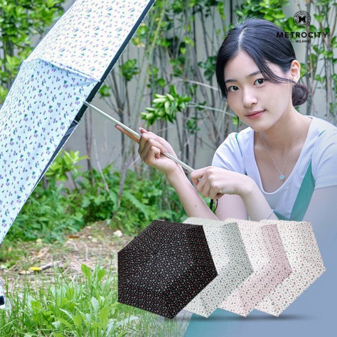 국내백화점 메트로시티 양산 체리 차광 슬림우양산 MUSA-S359 WPC 초경량 (BK파우치증정)