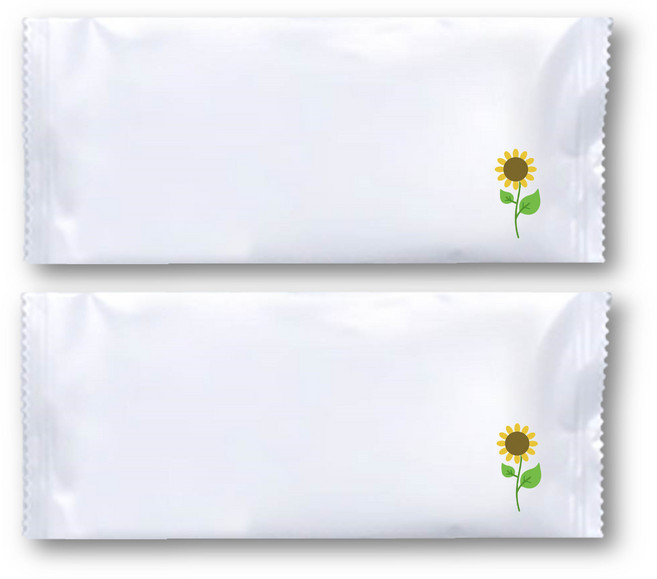 해바라기물티슈 업소용 대용량 일매 개별포장 낱개포장 식당용, 1개, 1000매, 55g