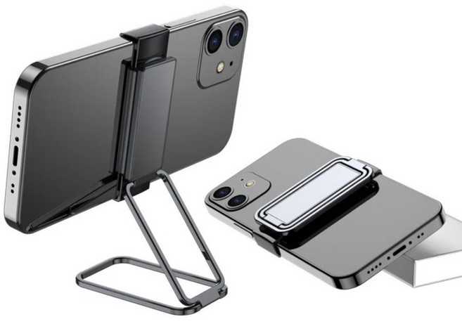 오테크 클램프형 스마트폰 거치대 360도 회전 3단 관절 자유로운 각도조절 차량용 책상용 전기종 호환, 1개, 실버