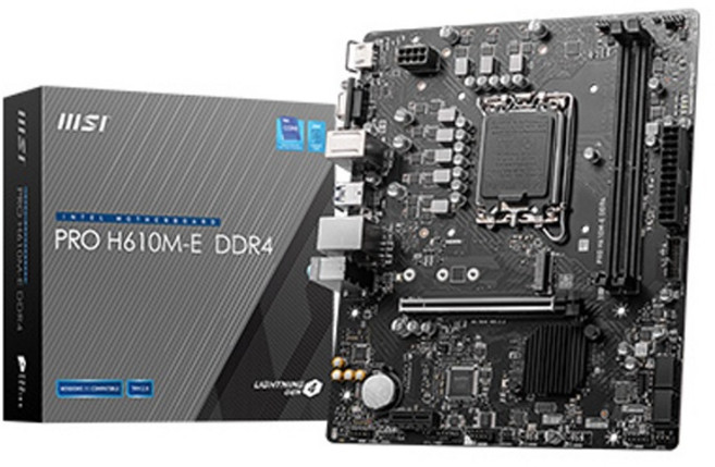 MSI PRO H610M-E DDR4, 블랙