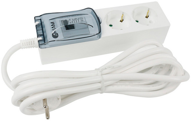 DMOA 아남 멀티탭 콘센트안전커버 고용량멀티탭 2구 2.5M_ DM5761, 본품, 1개, 상세페이지 참조