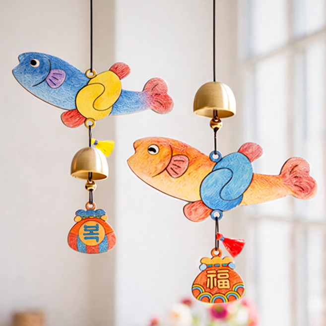 (주)아트인 액막이명태 우드 도어벨 만들기, 1세트, 복주머니-한자