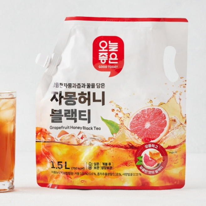 오늘좋은 자몽허니 블랙티 1.5L, 1개