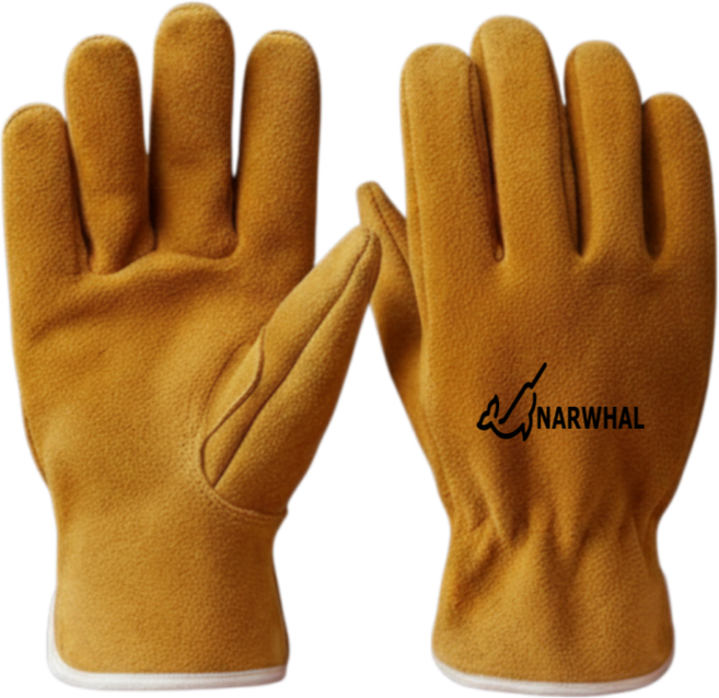 가시장갑 방염장갑 방열 찔림방지 안전 장갑 캠핑 용접 가죽 티크 캠핑용 철조망 장갑 - 나르웨일통상, 황색 찍찍없음 - ( 우피 ), 1개