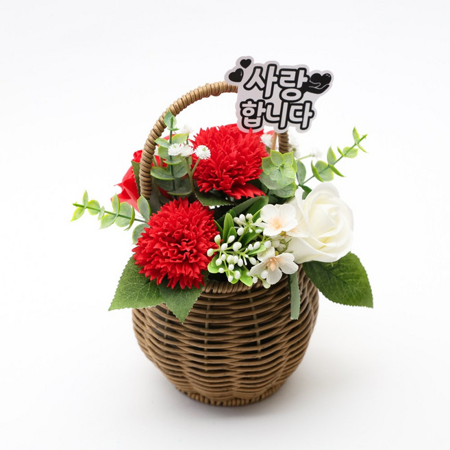 어버이날 카네이션 비누 꽃바구니 만들기 DIY 키트 스승의날 선물, 앤젤 꽃바구니만들기, 피치, 1개