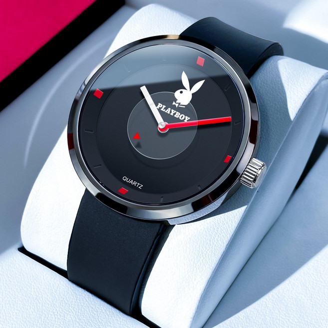 PLAYBOY 플레이보이 여성 손목시계 젤 스트랩 명품 감성 방수 디자인 캐주얼 패션 시계 선물 추천 커플 워치