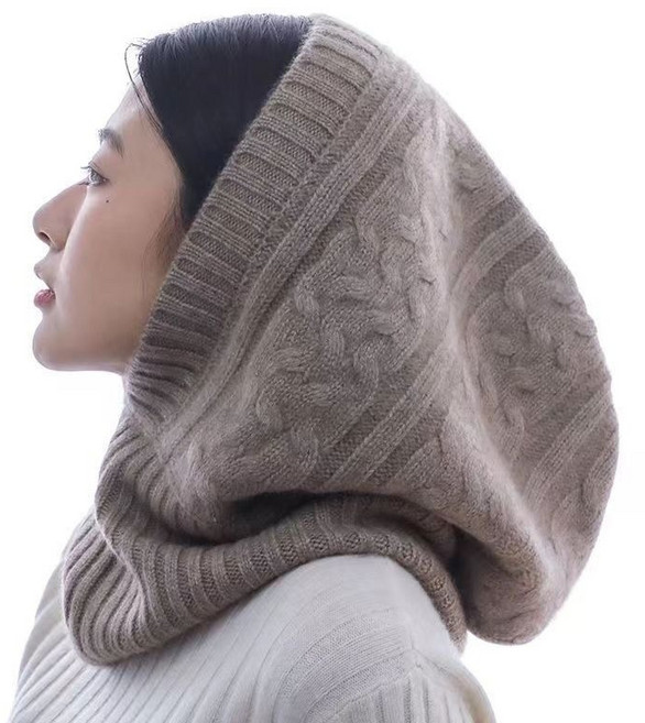 100 캐시미어 후드넥워머 QOYO