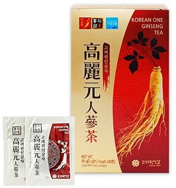 고려원인삼 인삼차 지함 30포, 30개