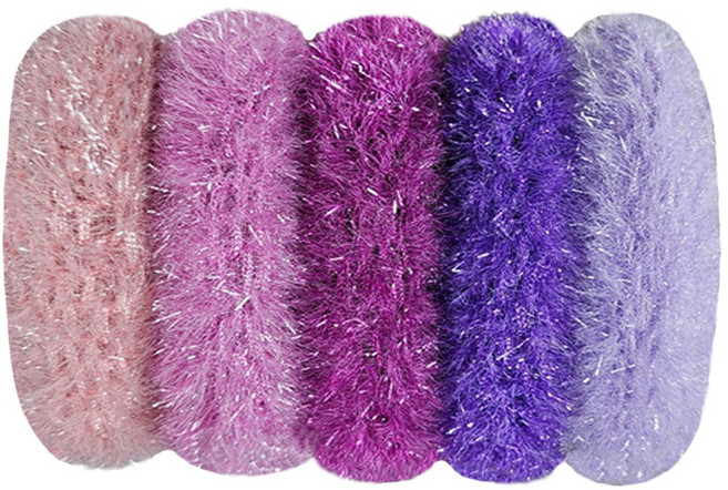 국산 아크릴 호빵수세미 세트, No5_보라올렛, 1세트, 5개입