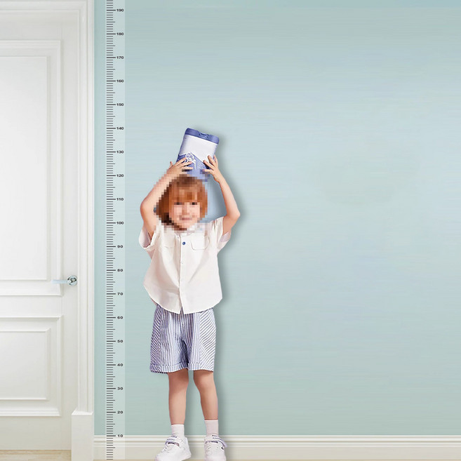 FATTYS 심플 접착식 키재기 스티커, 투명