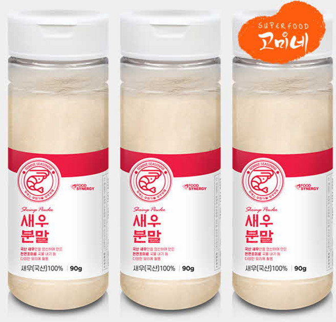 고미네 국산 100% 새우가루 무첨가 분말 천연조미료, 90g