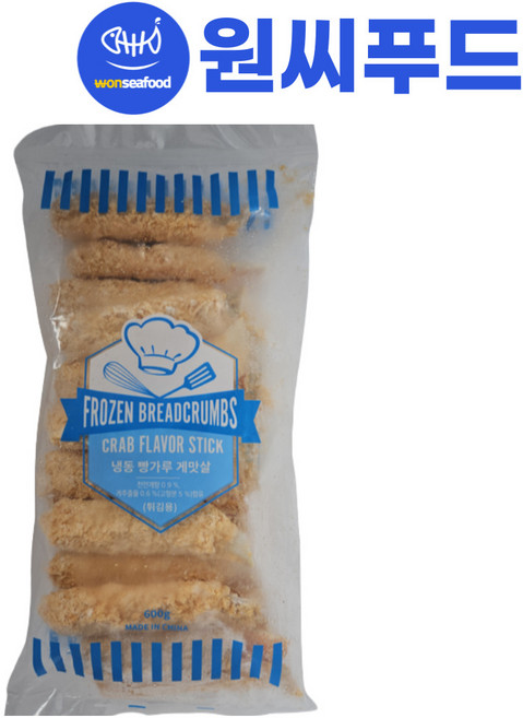 원씨푸드 게맛살튀김 20미 600g 실속형 대게다리 맛살 게살 튀김 게다리, 1개