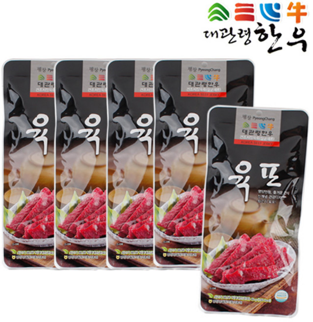 [평창영월정선축협] 대관령한우 육포, 5개, 40g
