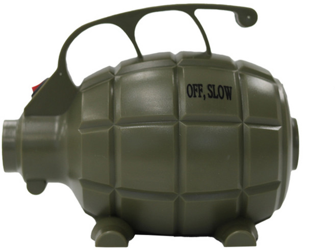 수류탄 휴대용 자동 에어펌프 전동 공기주입기 에어텐트 차박 캠핑, 카키 600W, 1개