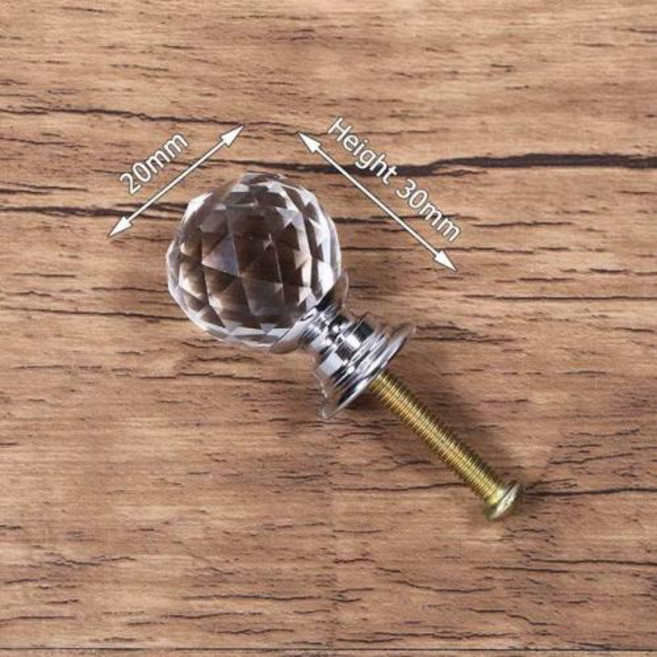 크리스탈싱잉볼 KAK30mm 크리스탈 유리 손잡이 캐비닛 다채로운 볼 찬장용 서랍 주방 가구 하드웨어, [11] 20mm, 1개