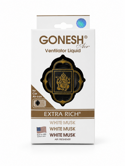 GONESH 汽車香氛 Ventilator Liquid 濃郁白麝香, 1個, WHITE MUSK