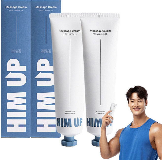 힘업 남성 혈류개선 마사지 크림, 2개, 150ml