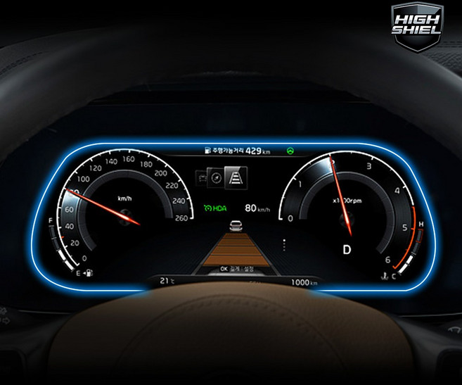 모하비 더마스터 호환 액정 보호필름 계기판 차량 용품, 저반사 지문방지 필름