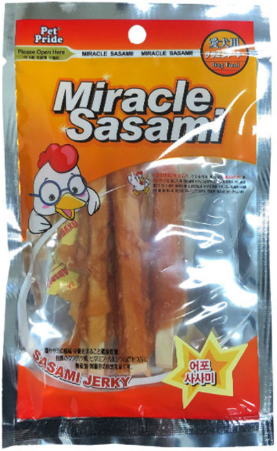 미라클 펫프라이드 강아지간식 50g - 어포사사미, 1개