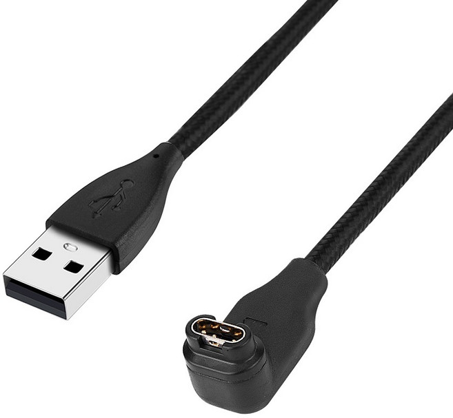 Garmin Venu 2 / Venu SQ 智慧手錶充電線 USB充電器, 1個, L頭USB編織線100cm