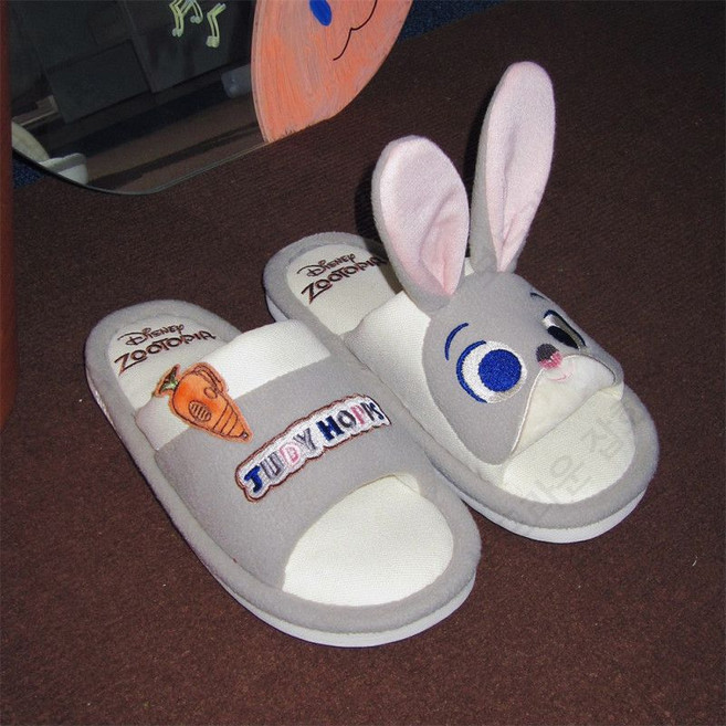 주토피아 주디 닉 슬리퍼 커플 가족 층간소음 방지 실내화