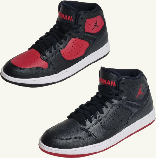 나이키 조던 엑세스 남성 운동화 발편한 데일리 농구화 블랙 레드 두가지 색상