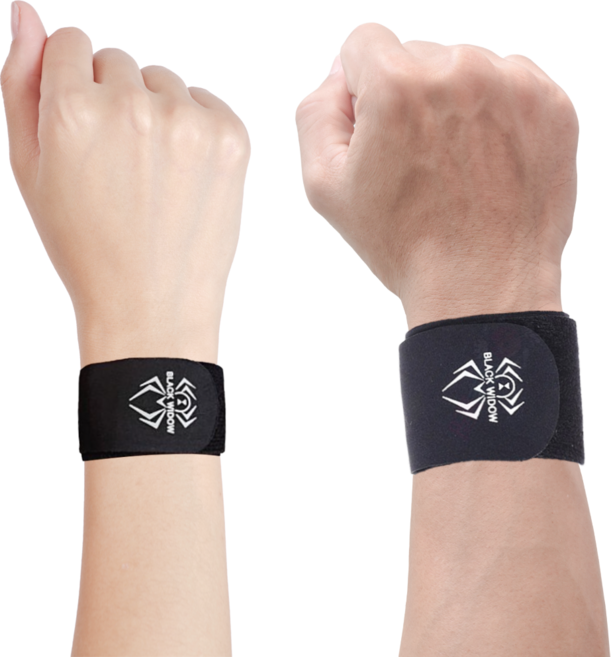 블랙위도우 손목보호대 리스트 스트랩 볼링용품 스포츠 밴드 4cm X 50cm, 1개