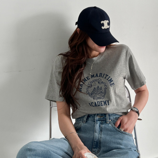 난닝구 여성용 허누오 나염 반팔티