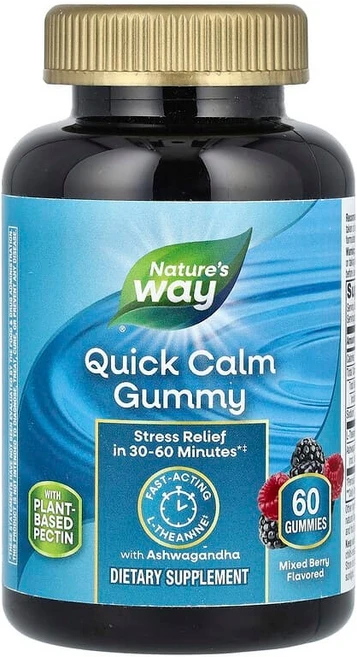 Nature's Way Quick Calm 구미젤리 믹스 베리 구미젤리 60개 NWY-14390, 1, 60정 - 쿠팡