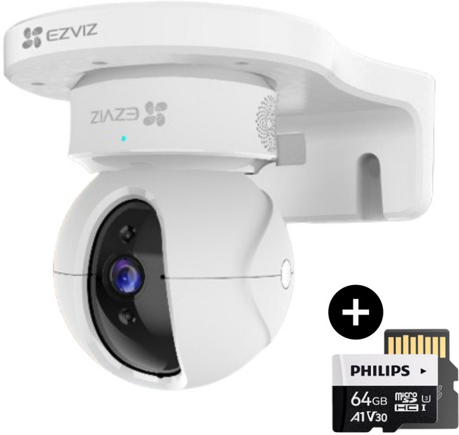 이지비즈 EZVIZ 벽부착 거치형 브라켓 회전CCTV 실내 IP 카메라 초간편 설치 사무실 업소 창고 베란다 현관, 1개
