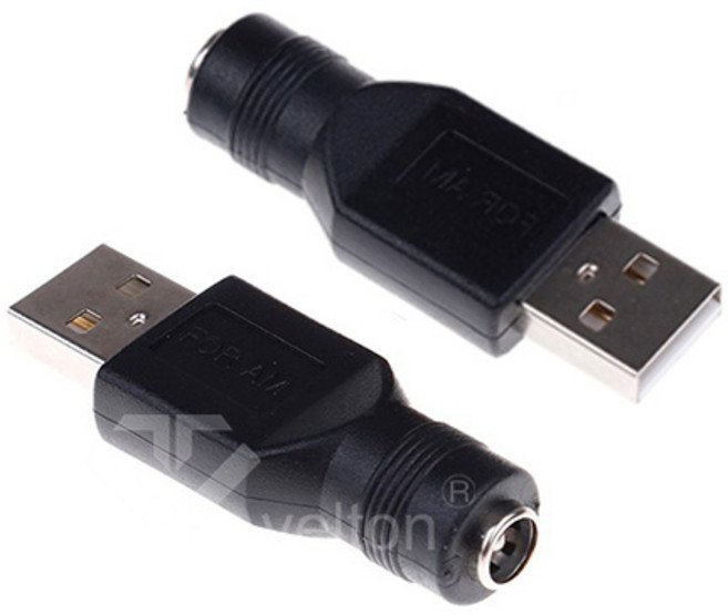 일렉킹 SDC0015 DC변환젠더 USB 어댑터연결잭 USBtoDC5.5x2.1 젠더, 1개