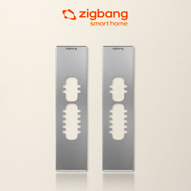 직방 현관문 간편설치 푸쉬풀 도어락 마감판 보강판 실버, 고객직접설치, 직방 푸쉬풀 도어락 보강판 / 실버