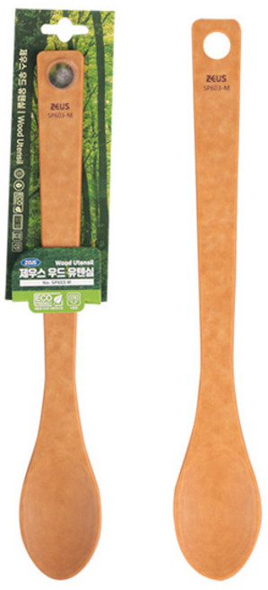 제우스 우드 유텐실 볶음스푼 천연압축목 (타원형), 1개