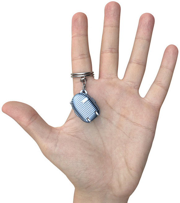 리틀띵즈 손톱깎이 여행용 휴대용 키링 미니 해외여행준비물리스트, 1개, 블루