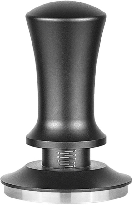 에스프레소 탬퍼 51mm 58mm 커피 보정 스프링 손잡이 달린 탬퍼, 블랙 58mm, 1개