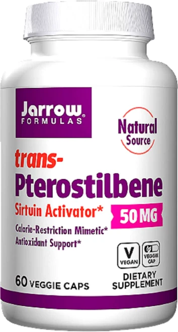 자로우 포뮬러스 트랜스 프테로스틸벤 50mg Jarrow 재로우 베지캡슐 60정, 1개 - 쿠팡