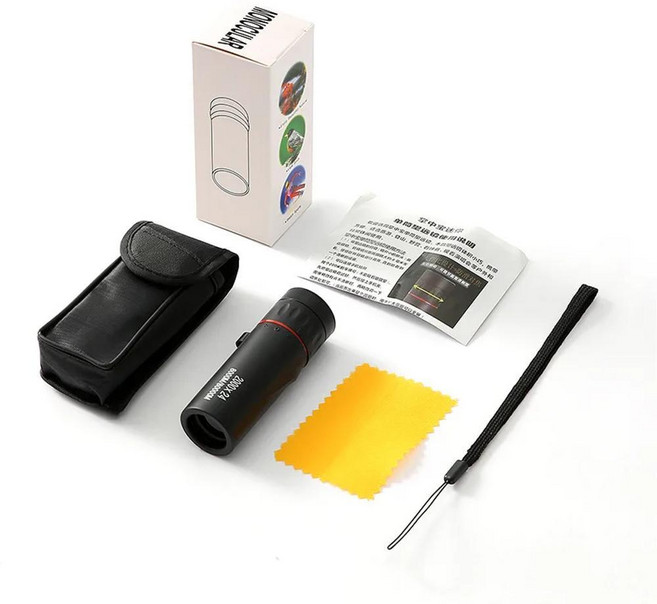 Brunton Echo 단안경 7x18 - 여행 및 하이킹용 컴팩트 경량 포켓 스코프 블랙