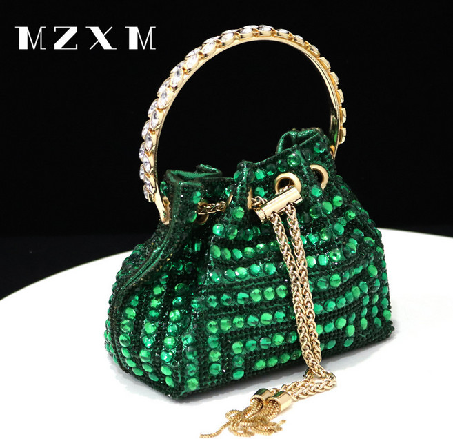 클러치 파티클러치백 파티클러치 드레스클러치백미니 골드클러치백 여자클러치백미니 신부가방 럭셔리샤이닝스트랩 스트랩클러치 리본클러치 Rhinestone 여성용 야간 가방 물통 디자인 파