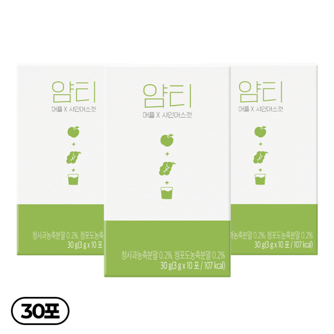 얌티 애플 샤인머스캣, 3g, 10개입, 3개