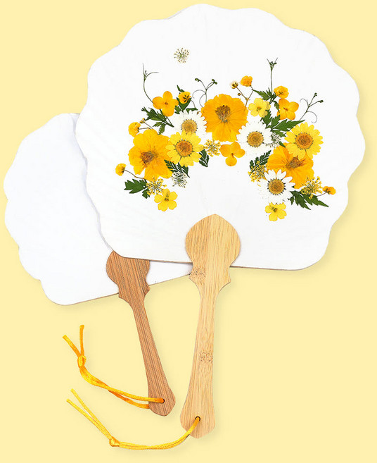 프레스코21 압화 부채 만들기 세트 필름지마감, 꽃부채/소(필름지), 2000E