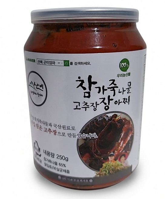 참죽나물 어린순 가죽나물장아찌 500g 산에 곤이엄마 2026년생산, 1개