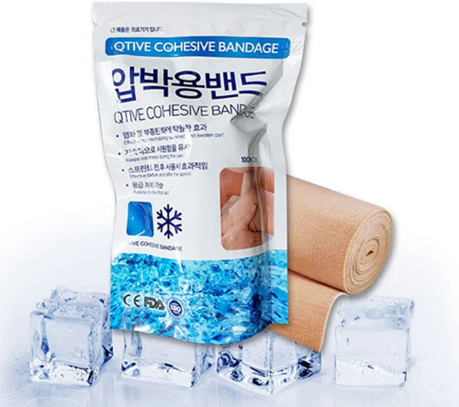 (납품용) 쿨밴드 스포츠 냉감밴드 압박붕대 압박용밴드 qtive 유엔아이메디컬, 1개입, 1개 - 쿠팡