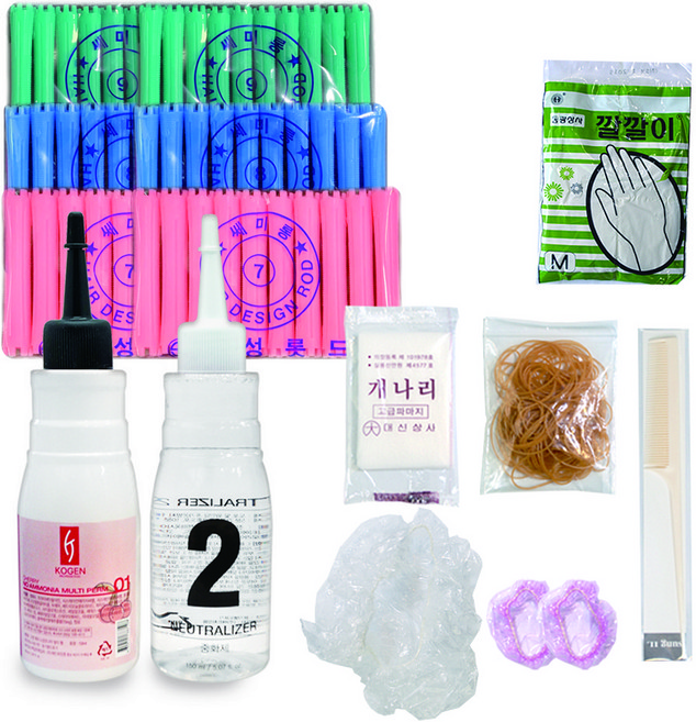 셀프펌 할머니펌 파마세트, 혼합색상, 1세트