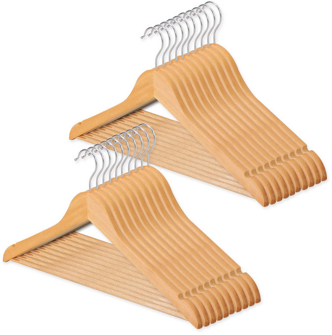 리벤스 프리미엄 원목 옷걸이, 혼합색상, 20개
